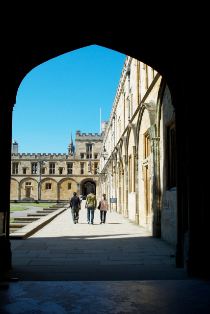 Students walking, Christ Church